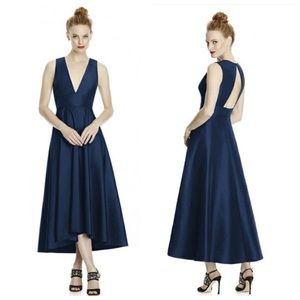 Lela Rose Navy blue open back formal evening gown size 2